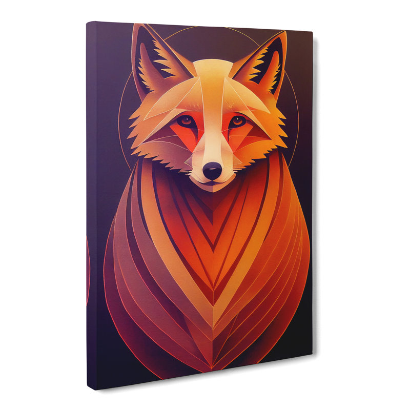 Fox Graffiti - Wrapped Canvas, 60cm H x 40cm W x 3cm D