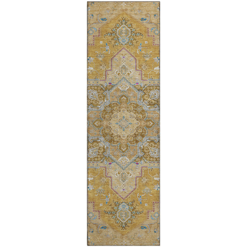 Premium Machine Washable Cossette AMF1036 Oriental Rug, Tapis de couloir 2 pi 3 po x 7 pi 6 po