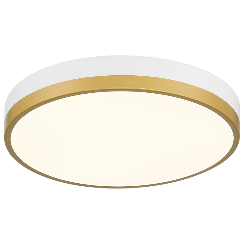 Pliam Plush, Blanc / laiton brossé antique