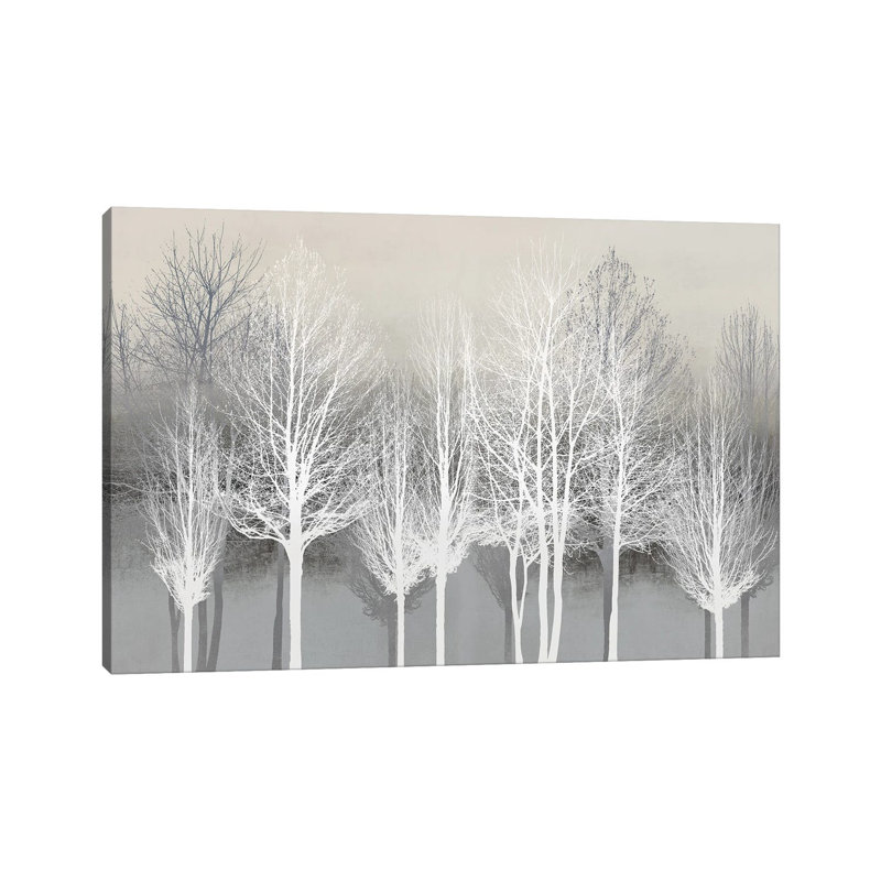 Trees On Grey by Kate Bennett - Wrapped Canvas Painting, 101.6 cm H x 66.04 cm W x 3.175 cm D
