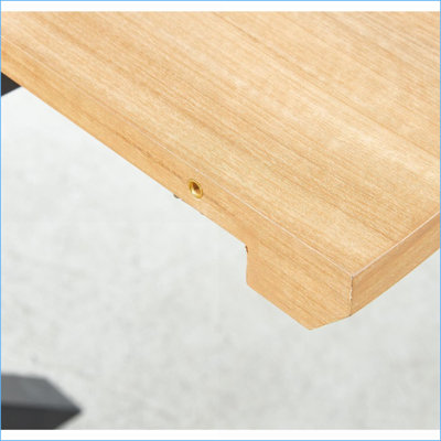 Table basse extensible en panneau de fibres à densité moyenne avec pieds en métal - Stable, facile à assembler pour le salon Bureau
