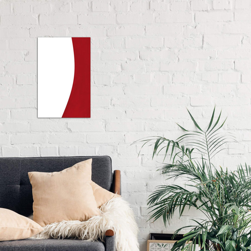 Minimal Red I - Wrapped Canvas Print, 152.5 cm H x 101.5 cm W