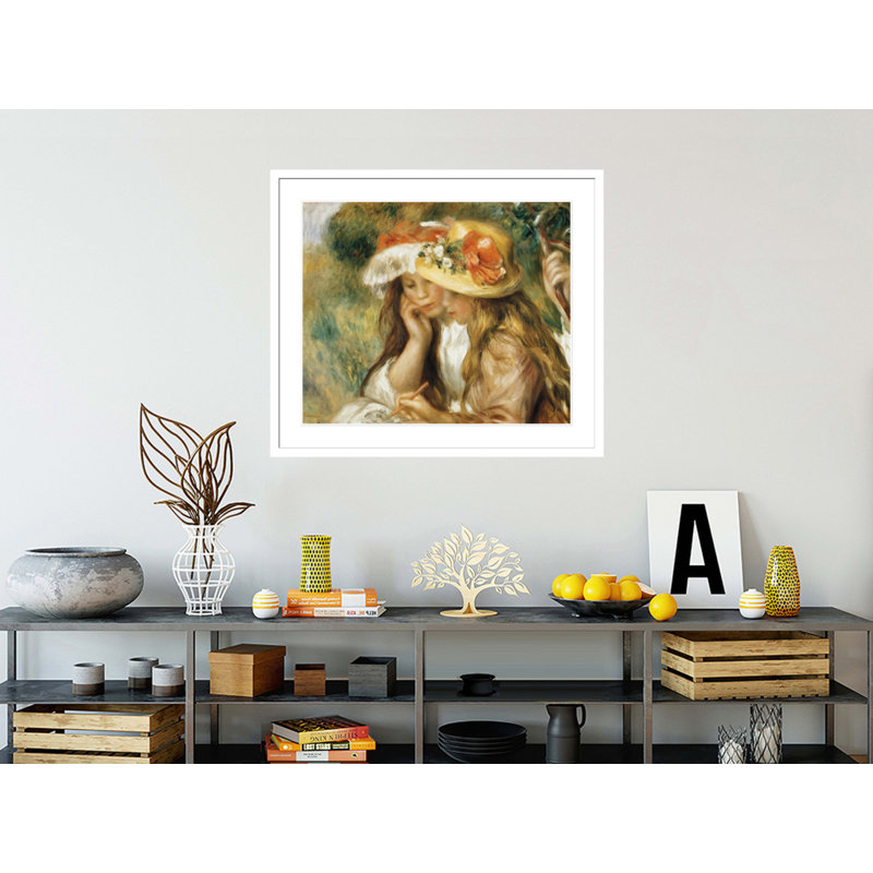 Deux filles, dessin de Pierre-Auguste Renoir, impression giclée encadrée, H 33,5 po x l 38,89 po