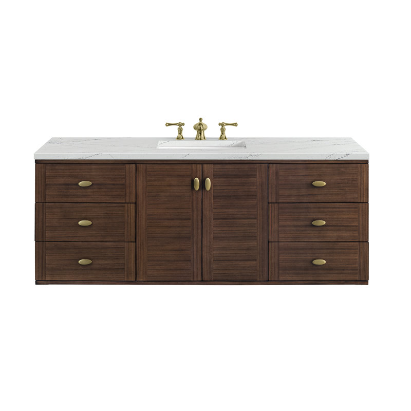 Ensemble de meuble-lavabo simple 60 po Aliza, Noctis éthéré, 8 po