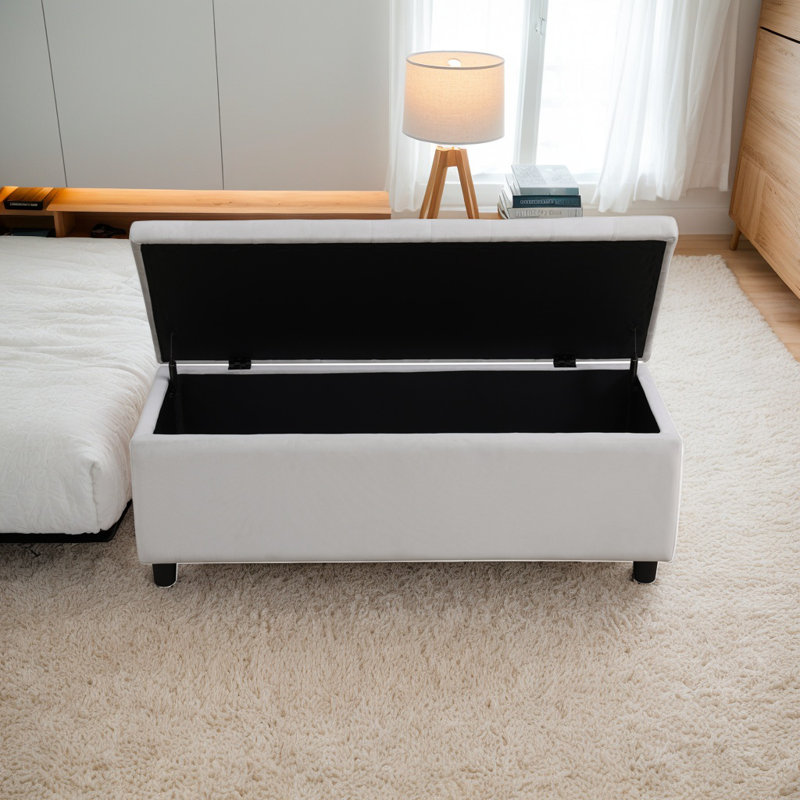 Storage Ottoman Bench Storage Chest End Of Bed Bench Foot Rest With Flipping Lid