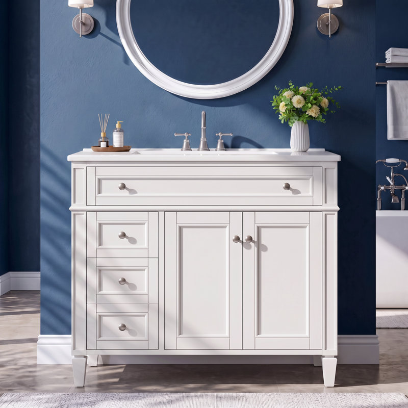 36" Bathroom Vanity With Ceramic Sink