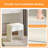 Dressing Table With Stool - 5 Shelves And 4 Drawers, Touch Screen Vanity Mirror With 3-Color Dimmable Light-179214350