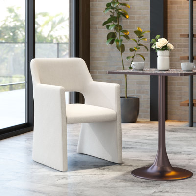 Chaise de salle à manger en polyester à dossier bas Minet