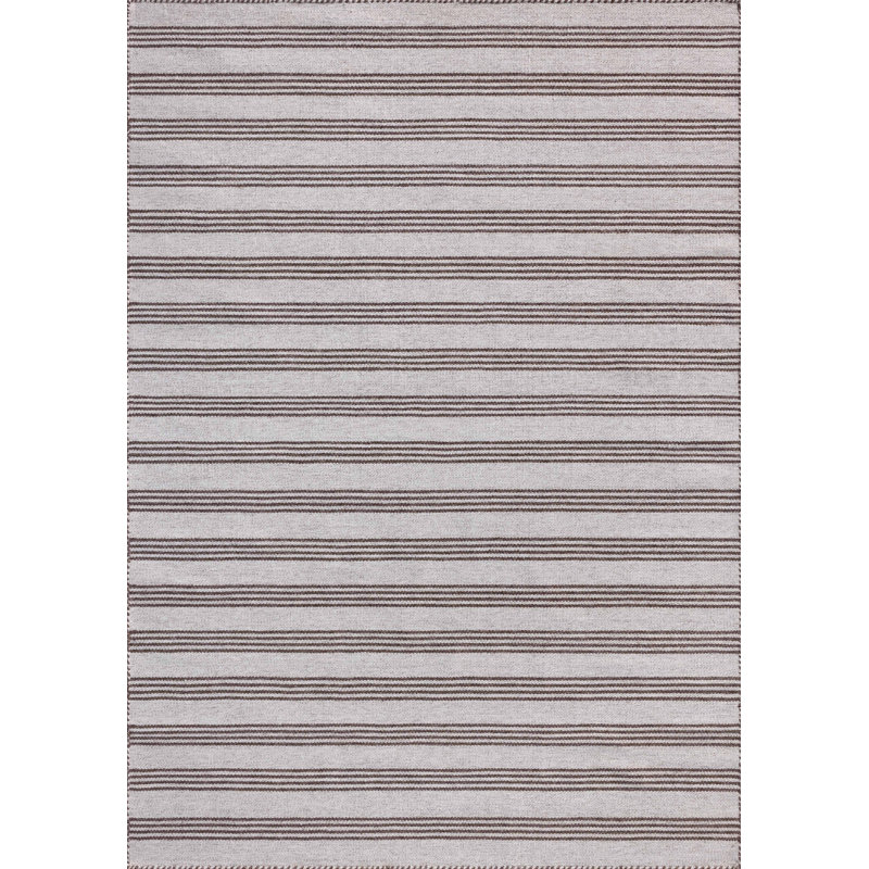 Magnolia Home by Joanna Gaines x Loloi Indoor / Outdoor Charlie Silver / Bark Area Rug, Rectangle 8'6" x 11'6"