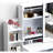 Vanity Desk With Adjustable Lights Mirror - 4 Shelf, White Contemporary And 4 Drawer Chest,