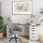 Chaise de travail capitonnée à boutons Hauk-467006530