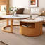 Table basse ronde avec rangement