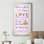 Princess Rules - Reproduction d'art textuel sur papier encadré