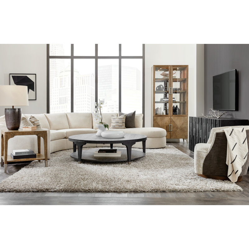 Chapman Round Cocktail Table, Charred Black