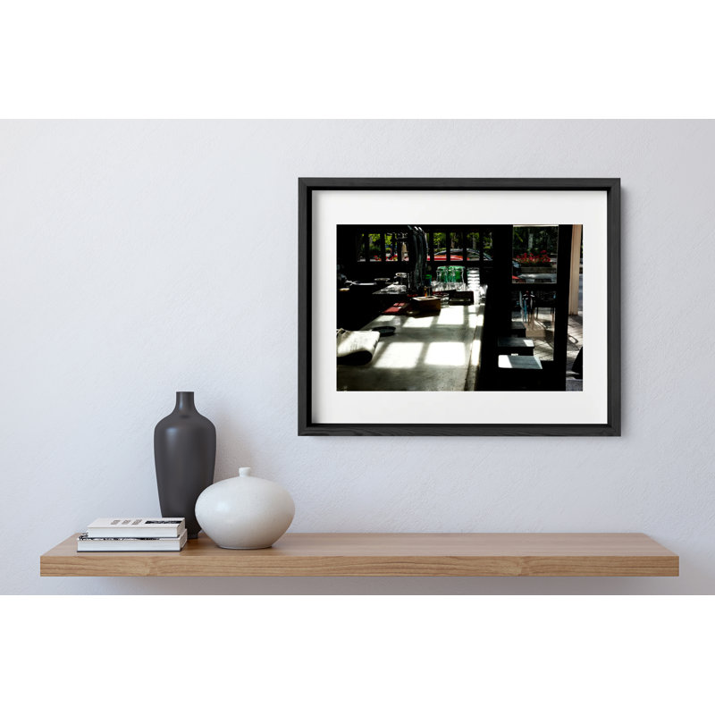Madrid Café Morning Print by Joseph Regan, Black, 14" H x 16" W x 0.75" D