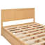 Lit plateforme en bois avec compartiments de tiroir et 2 tiroirs - Mobilier de chambre à coucher de couleur naturelle avec tiroirs de rangement-1673846949
