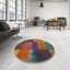 Tapis patchwork orange / jaune / turquoise-936277265