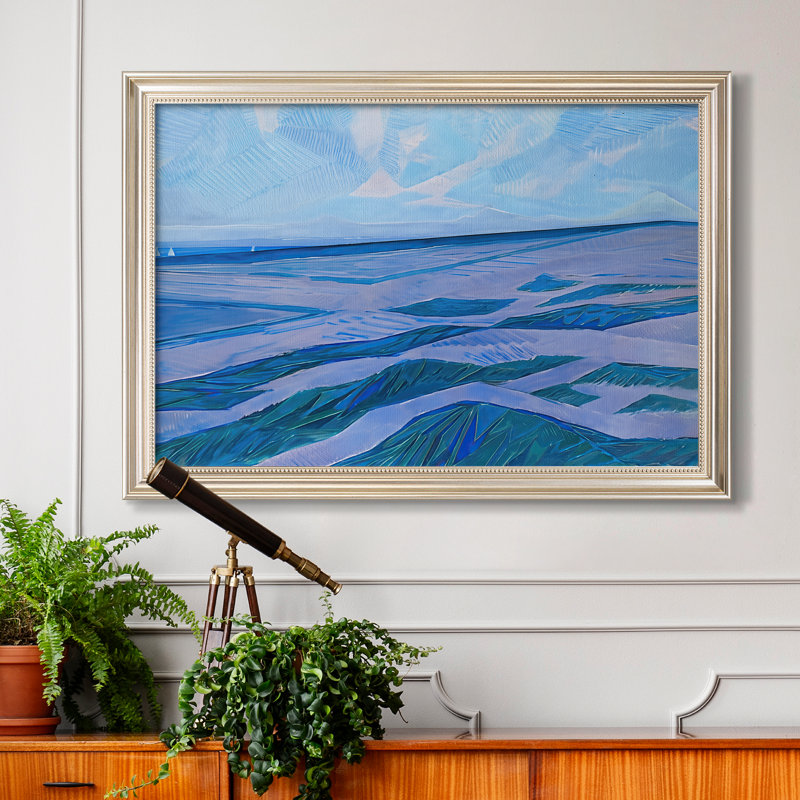 «Dune Landscape», 1871 - Piet Mondrian - Toile encadrée sur mesure, 24x34 INNER SIZE, Framed Canvas, Pewter Satin