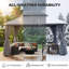 Gazebo d'extérieur 10'x13' avec moustiquaire et rideaux d'intimité-133099130-136229142