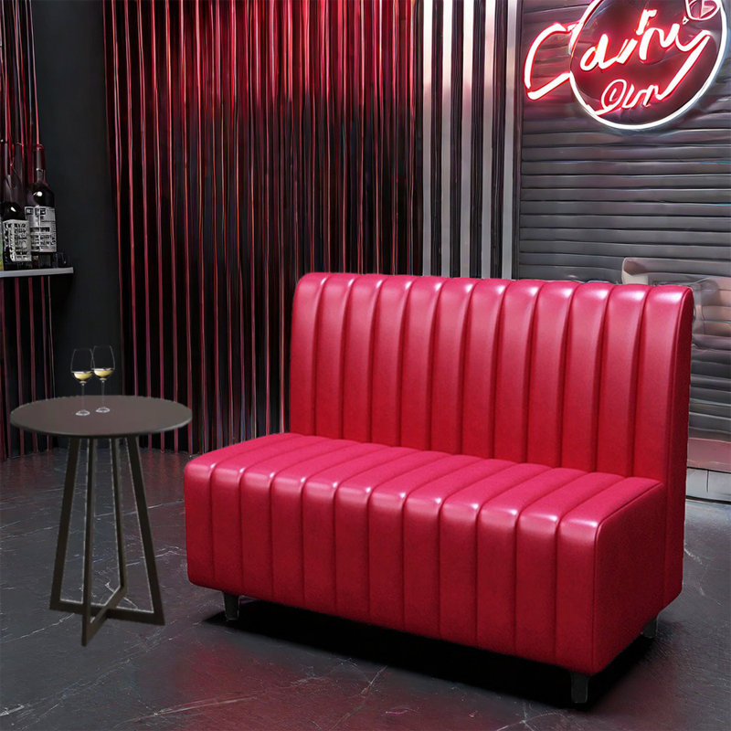 Banc de rangement pour restaurant Bistro, Cramoisi