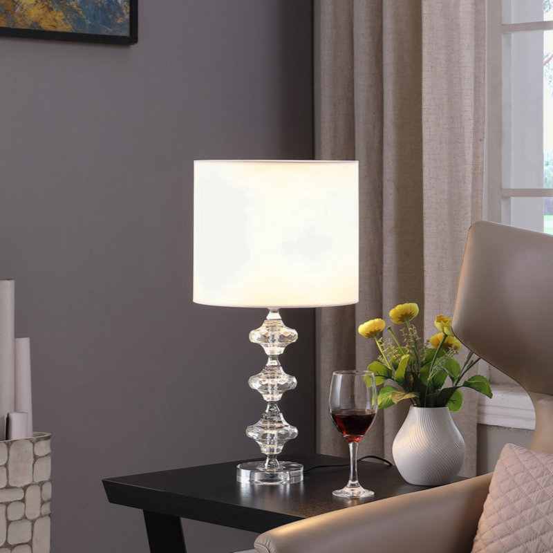 Lampe de table argentée 22,5 "Valencia