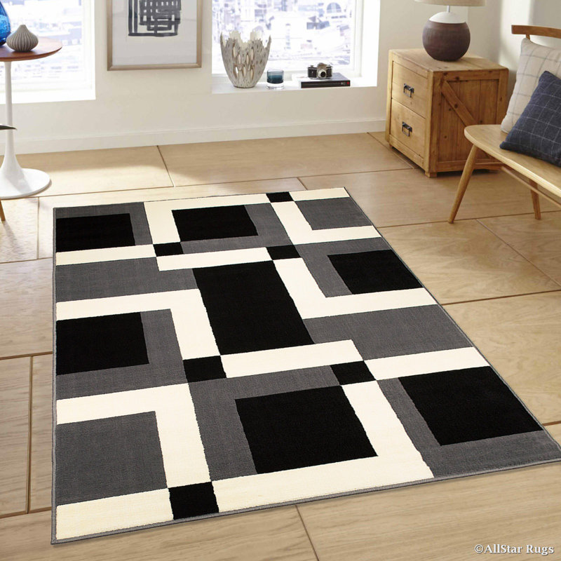 Glancy Geometric Indoor Rug, 3'9" x 5'1"