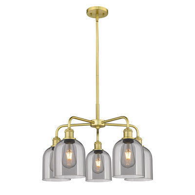 Odaniel 5 - Light Steel Dimmable Bell Chandelier
