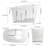 51 Inch Solid Surface Soaking Bathtub - Deep Soak Freestanding Tub