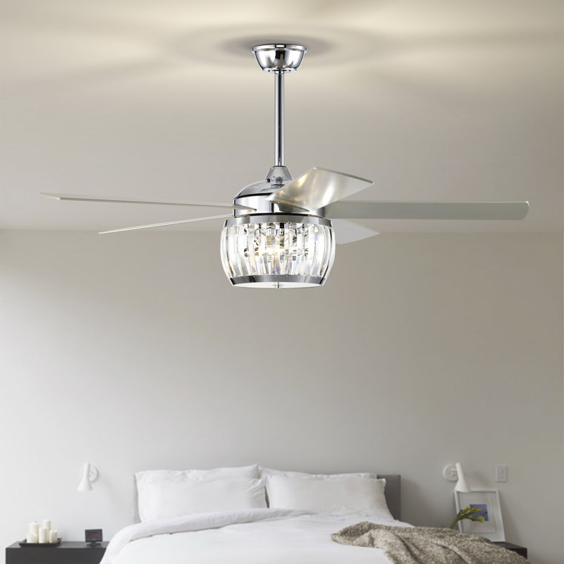 Ventilateur de plafond 52 pales 52 po avec télécommande et ensemble d'éclairage inclus Cherice