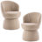 Modern Upholstered Dining Chairs, Boucle Fabric Swivel Barrel Chairs, Wingback Side Chairs, Vanity Chairs-218353164
