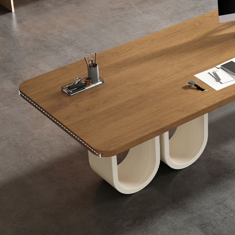 Grand bureau rectangulaire en bois massif, H 29,53 po x l 94,49 po x P 31,5 po