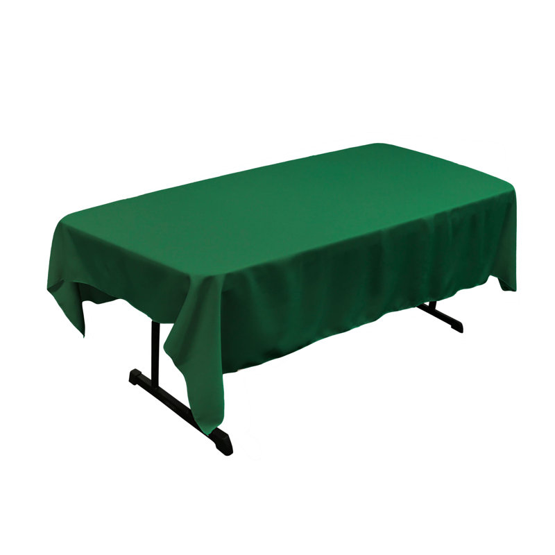 Nappe rectangulaire en polyester résistante aux taches Fisher, Vert émeraude, 84 po x 60 po