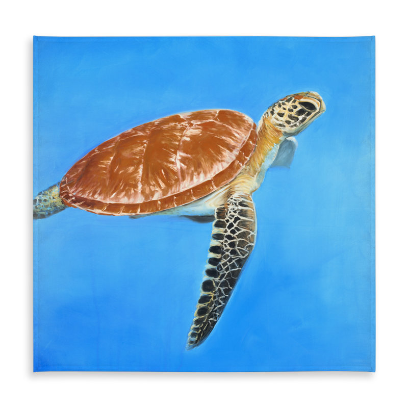 Green Aquatic Turtle Tablecloth | Wildlife Bathroom Decor