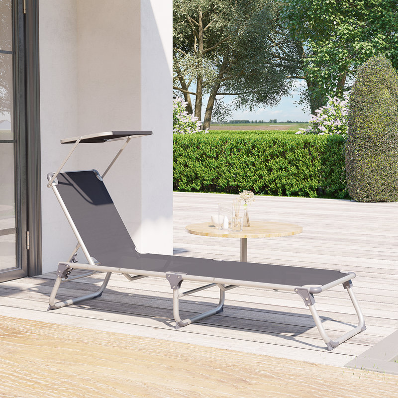 Evadne 193cm Long Reclining Single Chaise, Smokey Grey