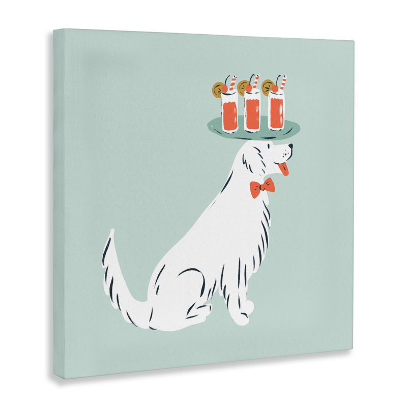 Desserte pour chien "Drink Tray Dog", par Krissy Mast, H 17 po x l 17 po