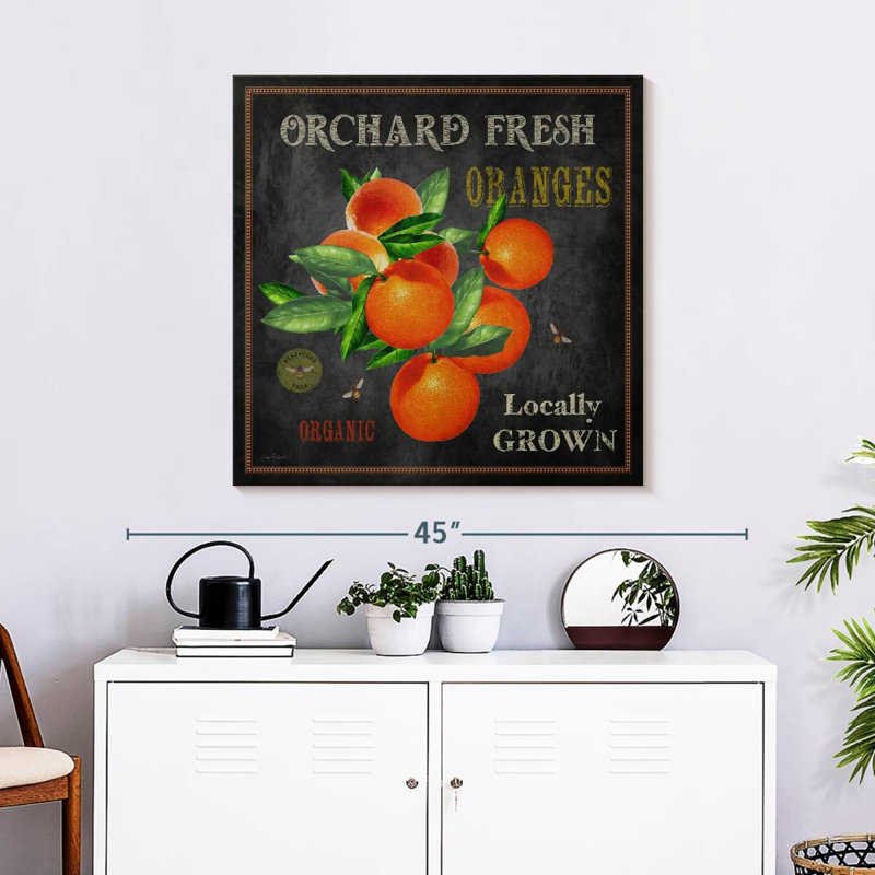 Panneau mural Khylige Orchard Fresh Oranges, H 30 po x l 30 po