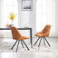 Ensemble de 2 chaises de salle à manger en tissu épaissi avec pieds en métal