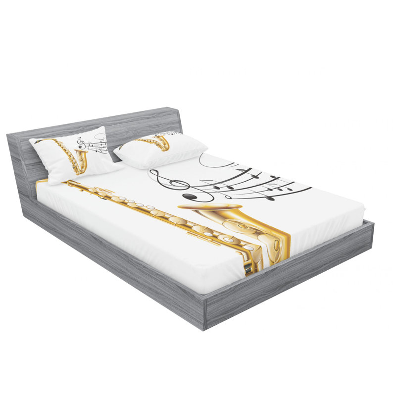 Microfiber Sheet Set, Queen Sheet Set with Fitted Sheet