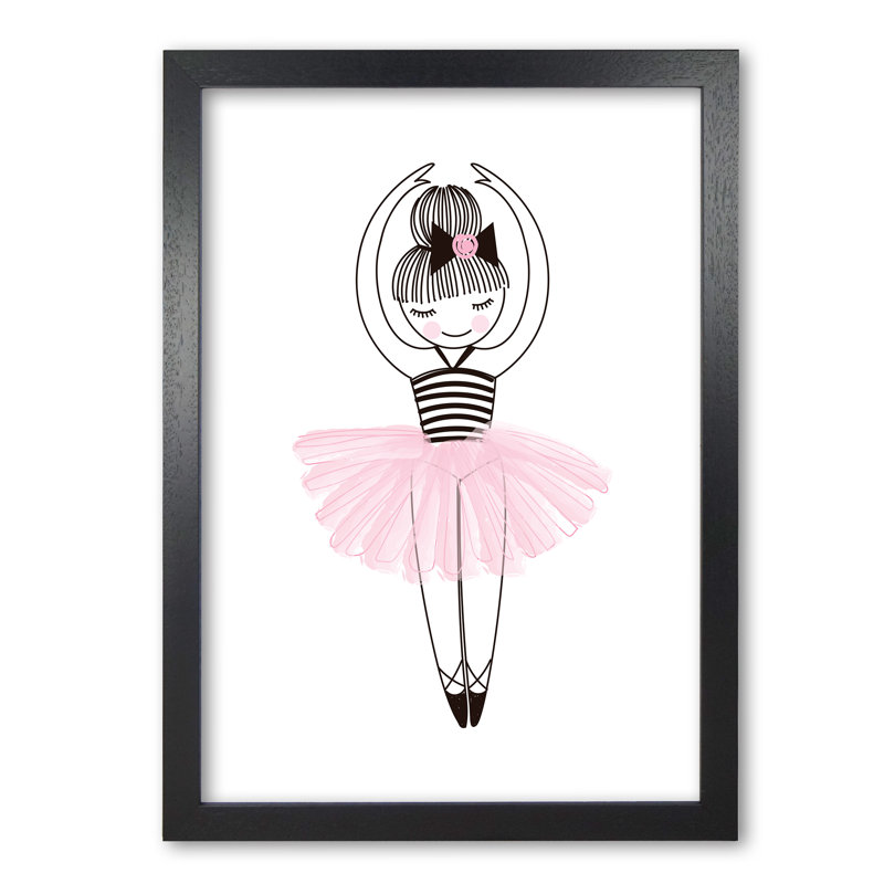 Ballerina - Painting, Black Grain Frame, 30 cm H x 21 cm W x 5 cm D