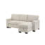 Canapé-lit modulaire réversible en tissu beige l 86,5 po Ella