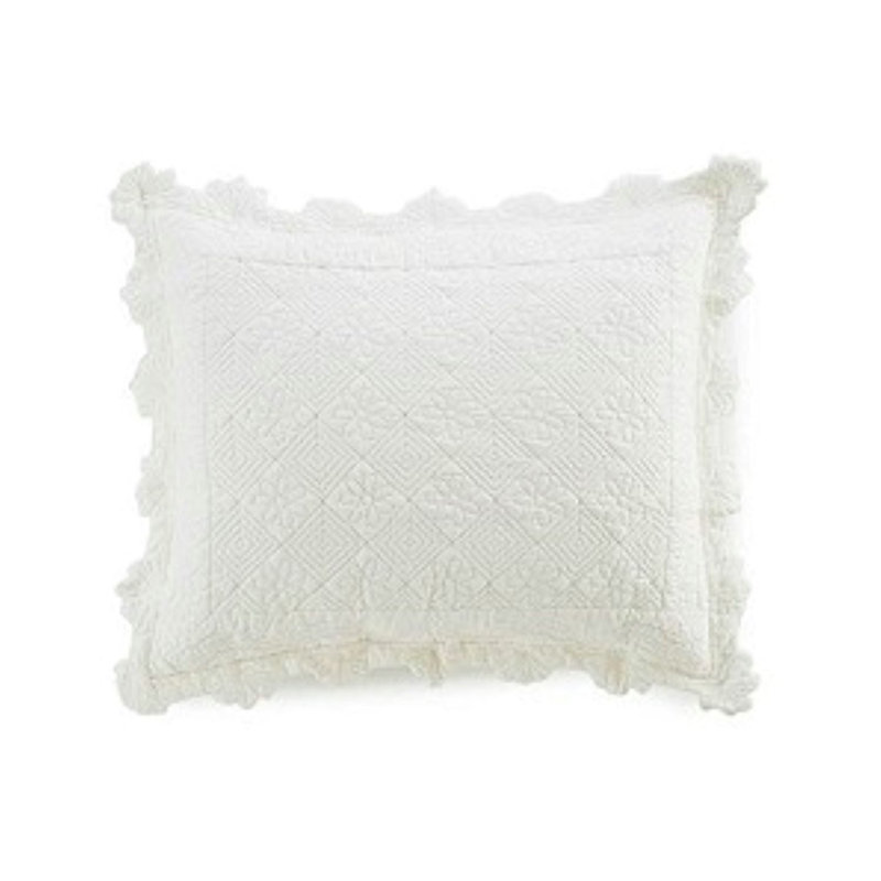 Taie décorative Charte en coton - Euro, Blanc