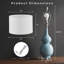 Ensemble de 2 lampes de table de chevet en céramique de 14 po Andover Mills - lampe moderne en céramique avec double gourde de style rétro pour chambre à coucher, salon ou bureau avec ampoules DEL (ciel / blanc)-1164257321