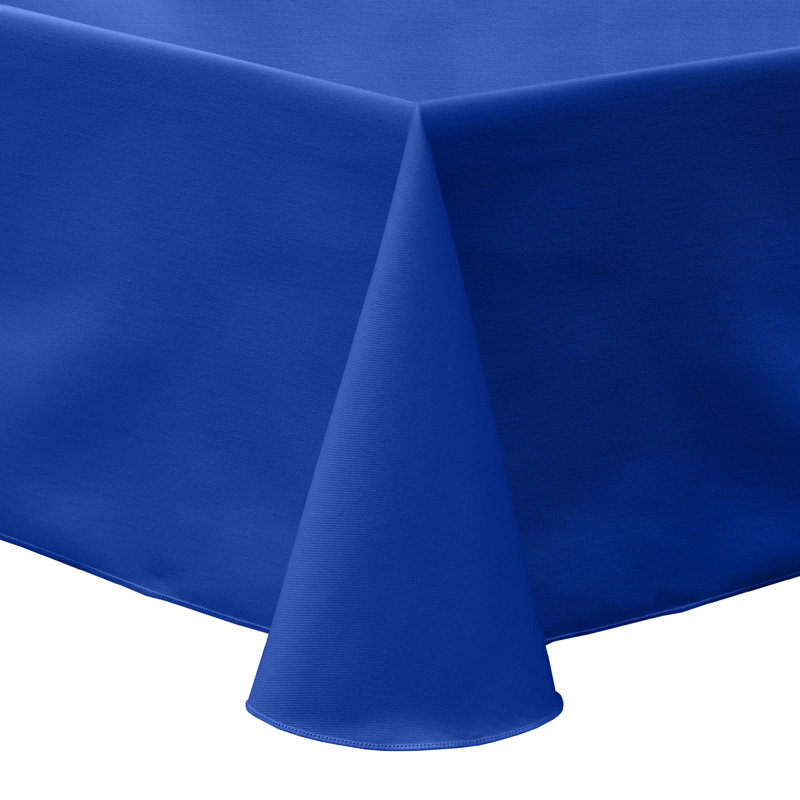 Cotton Twill Rectangular Tablecloth, 132" L x 108" W, 1, Royal