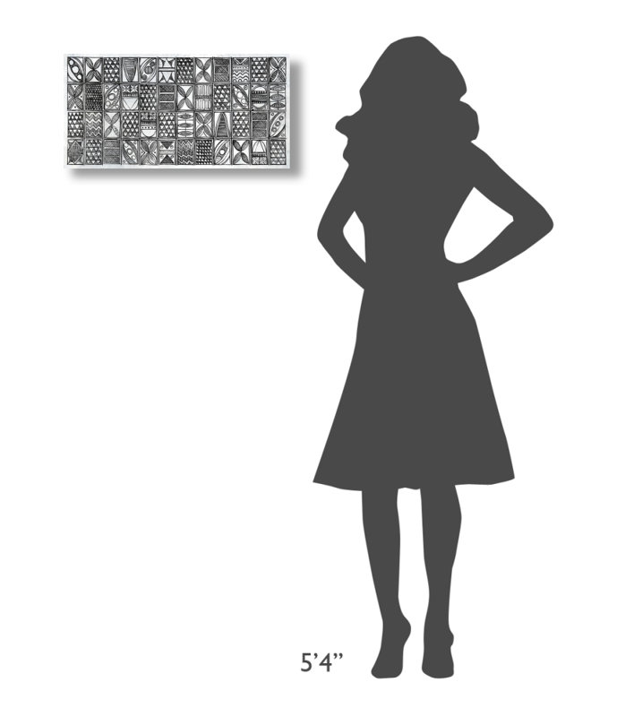 « patterns of the amazon i bw », impression sur toile, H 12 po x l 24 po x P 1,5 po