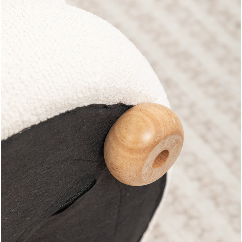 Repose-pieds avec rangement 23,5 po Ashyiah, Beige