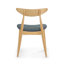 Ensemble de 2 chaises rétro en bois d'hévéa avec dossier ergonomique et coussins moelleux, naturel et gris (même référence: 59297.00LGY)-474200976-474200978