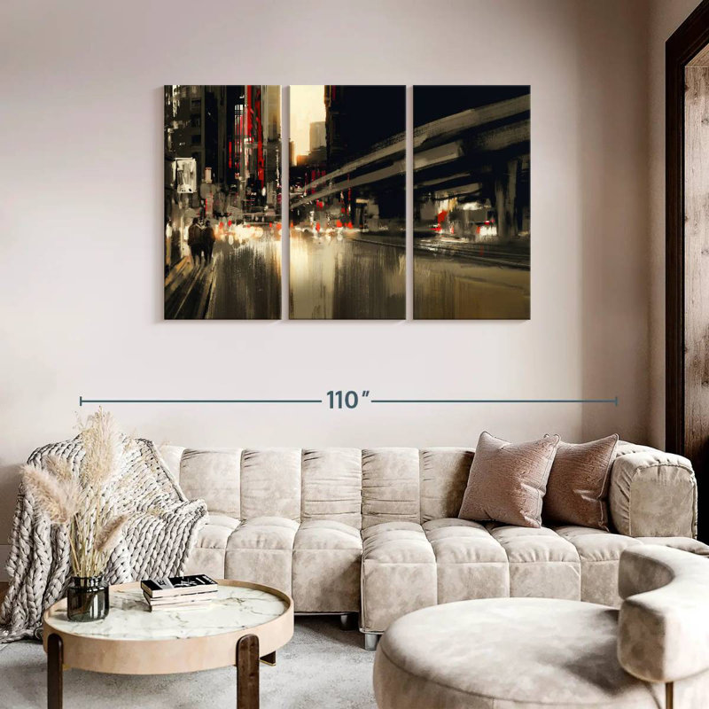  «City Abstract, H 48 po x l 74 po