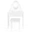 Ensemble coiffeuse et tabouret Johnny-31272149