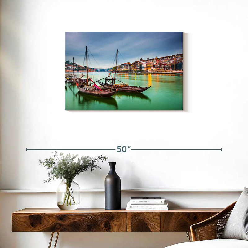 Bateaux à Porto, H 20 po x l 30 po
