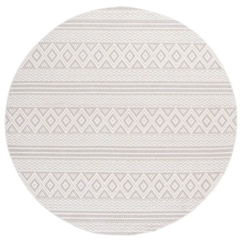 Veranda Performance Geometric Indoor Rug, Round 6'7"